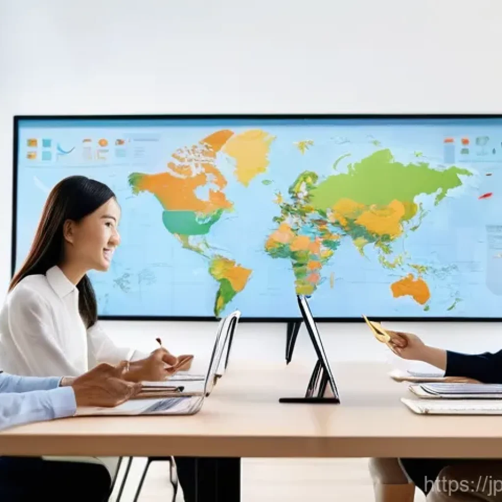 해외마케팅 실습과 인턴십 경험 공유 - **Prompt 1: Multicultural Marketing Brainstorm**
    "A vibrant, diverse team of young professionals...